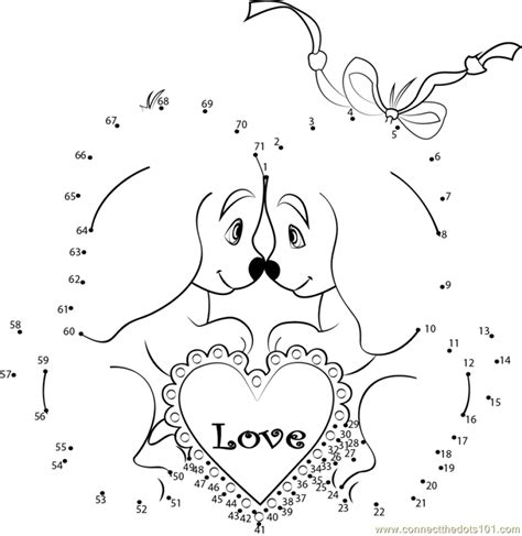 20+ Free Printable Valentine Dot to Dot Coloring Pages