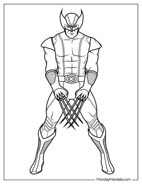 20+ Free Printable Wolverine Coloring Pages