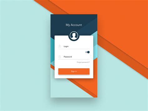20+ Material Design Mobile Login and SignUp Forms OnAirCode
