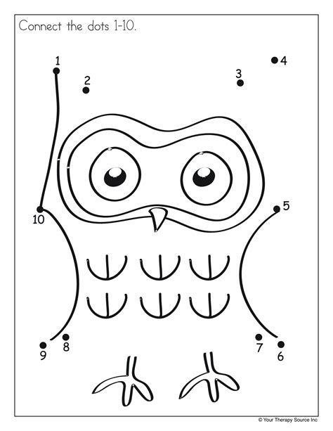 20+ Simple Dot To Dot 1 10 Free Coloring Pages