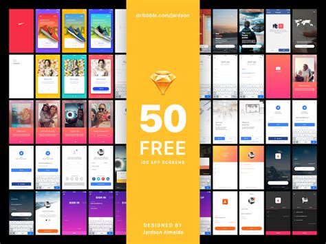 20 Best Free iOS App Templates/Kits[PSD & Sketch & XD] in 2019 by Amy