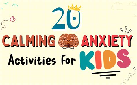 20 Calming Anxiety Activities for Kids – Mental Health Center Kids