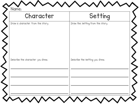 20 Character Setting Worksheets