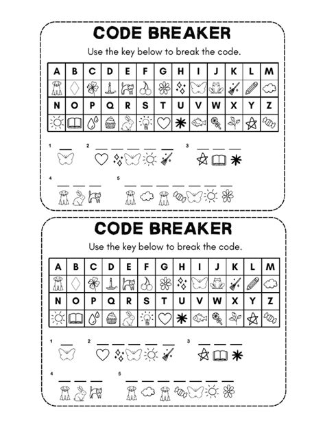 20 Code Breaker Worksheet