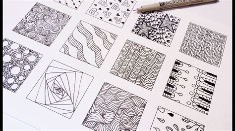 20 EASY DOODLE PATTERNS PART 2 Step by Step Zentangle patterns