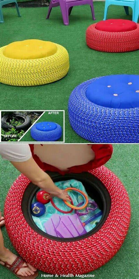 20 Garden Decorations and Kids Toys Made with Recycled Tires - raincitystudios.com