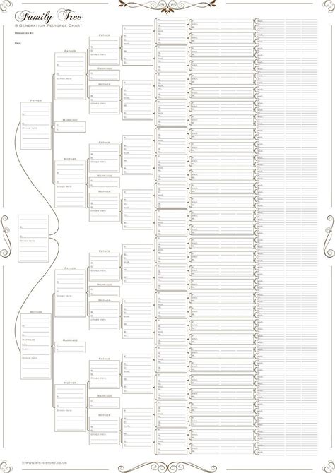 20 Generation Family Tree Template Excel Fill Out and Sign Printable