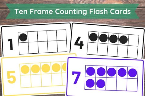 20 Printable Ten Frame Counting Mental Math Flash Cards. Etsy