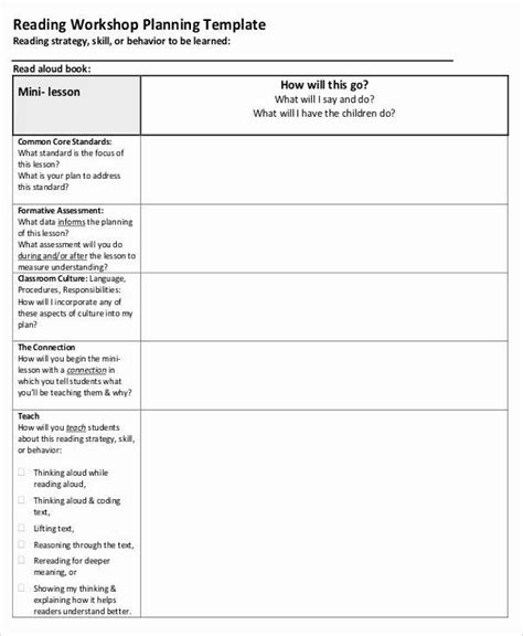 20 Read Aloud Lesson Plan Template Simple Template Design