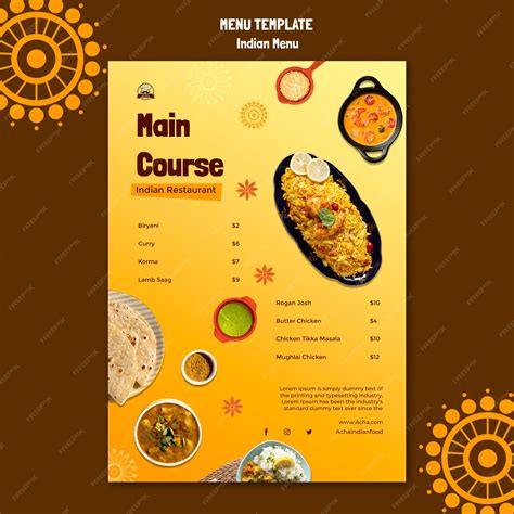 20+Spicy Indian Menu Template in PSD & Ai Format