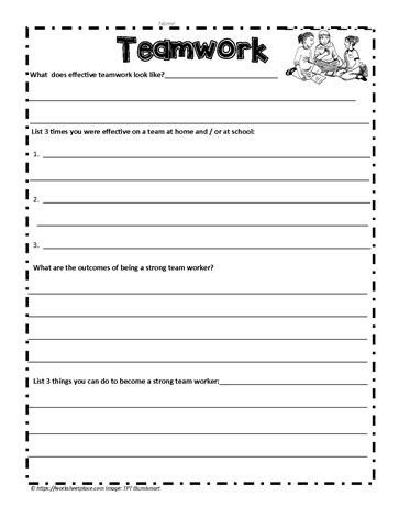20 Teamwork Worksheets for Students Worksheet From Home