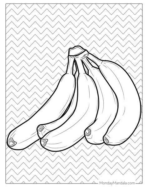 20 Banana Coloring Pages Free Pdf Printables Monday Banana Tree Coloring Page - Banana Tree Coloring Page