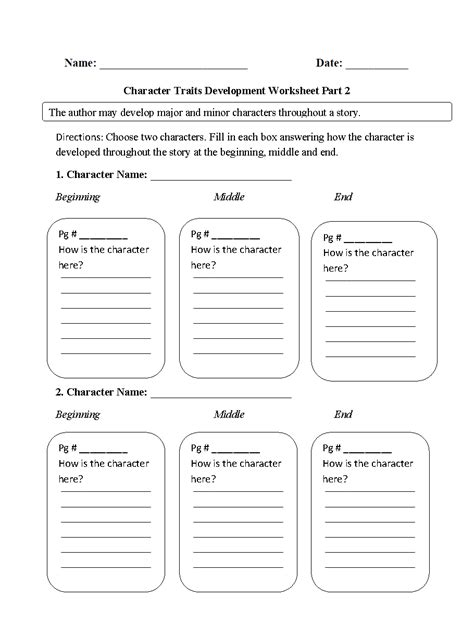 20 Character And Setting Worksheets Types Of Characters Worksheet - Types Of Characters Worksheet
