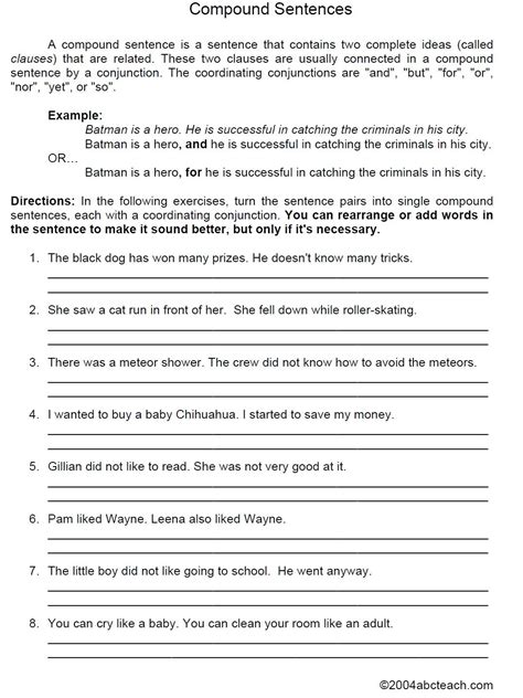 20 Complex Sentences Worksheet 5th Grade Worksheet From Complex Sentence Worksheet 3rd Grade - Complex Sentence Worksheet 3rd Grade