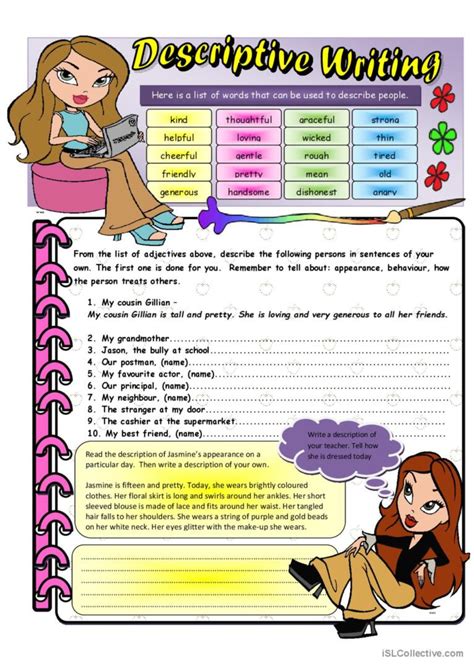20 Descriptive Writing Worksheets Pdf Description Writing Worksheet 2nd Grade - Description Writing Worksheet 2nd Grade
