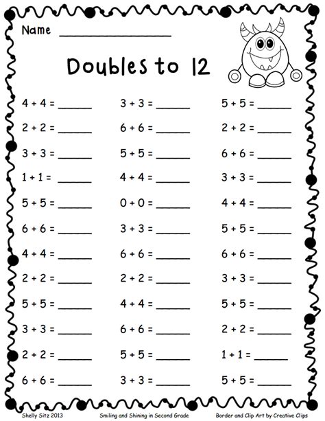 20 Doubles Addition Facts Worksheets Doubles Plus Or Minus One Facts - Doubles Plus Or Minus One Facts