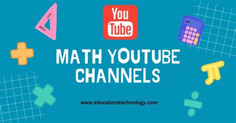 20 Excellent Youtube Math Channels For Teachers And Math Mashup - Math Mashup