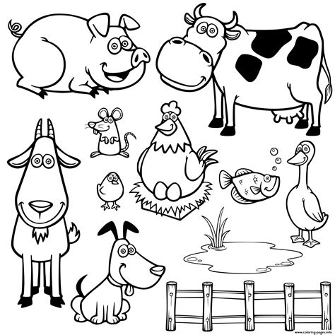 20 Farm Animal Coloring Pages Free Pdf Printables Farm Coloring Pages For Kids - Farm Coloring Pages For Kids