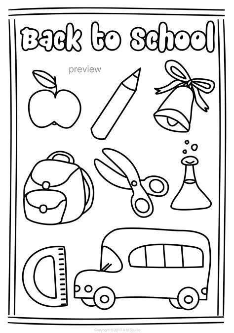 20 Free Back To School Coloring Pages For Back To School Coloring Pages - Back To School Coloring Pages