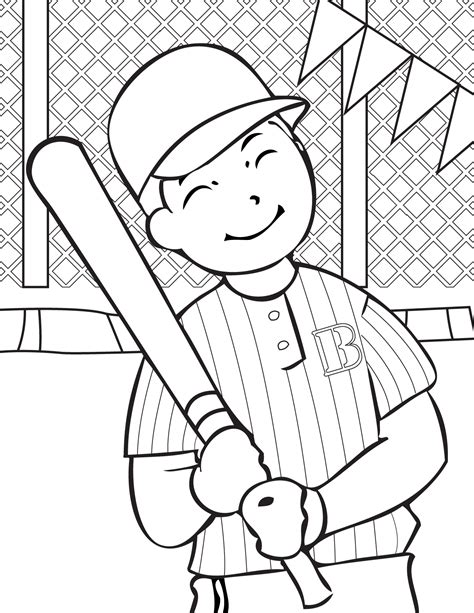 20 Free Printable Baseball Coloring Pages Baseball Field Coloring Page - Baseball Field Coloring Page