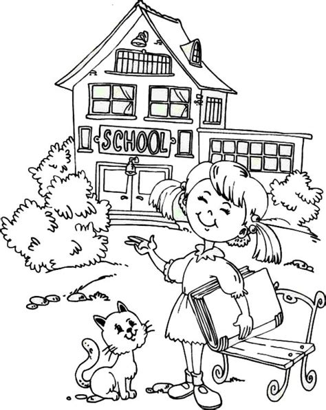 20 Free Printable School Coloring Pages Everfreecoloring Com School House Coloring Page - School House Coloring Page