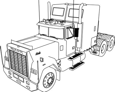 20 Free Printable Truck Coloring Pages Everfreecoloring Com Semi Truck Trailer Coloring Pages - Semi Truck Trailer Coloring Pages
