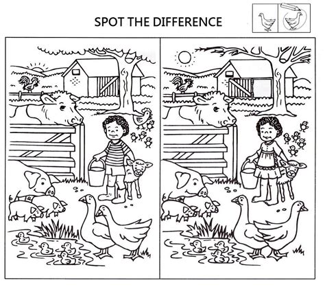 20 Free Spot The Difference Worksheets Easy Print Spring Spot The Difference Printable - Spring Spot The Difference Printable
