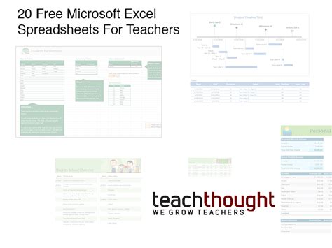20 Free Spreadsheets For Teachers Updated Teachthought Grade Tracker Worksheet For Students - Grade Tracker Worksheet For Students