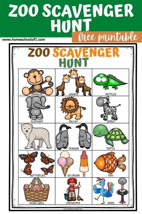 20 Free Zoo Scavenger Hunt Printables For Zoo Scavenger Hunt Worksheet - Zoo Scavenger Hunt Worksheet