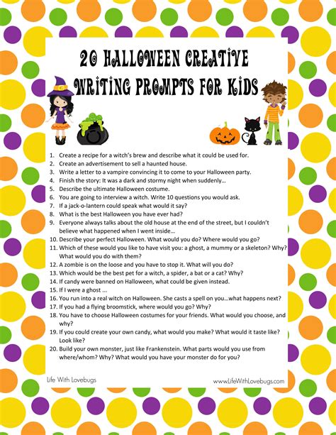 20 Halloween Writing Prompts For Kids Life With Halloween Writing Prompts For Kids - Halloween Writing Prompts For Kids