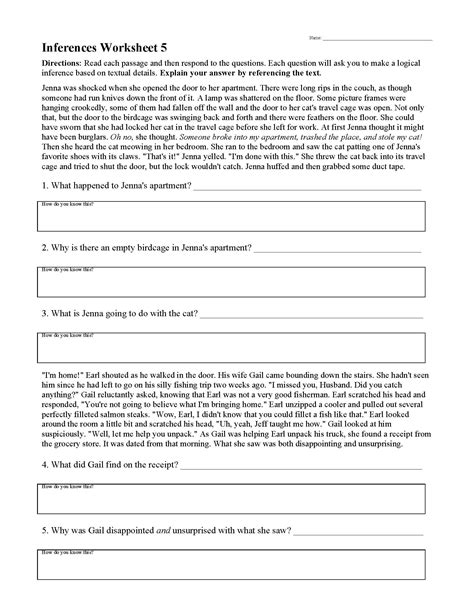 20 Inference Worksheets For High School Worksheet From Inferences Worksheet 1 Answers - Inferences Worksheet 1 Answers