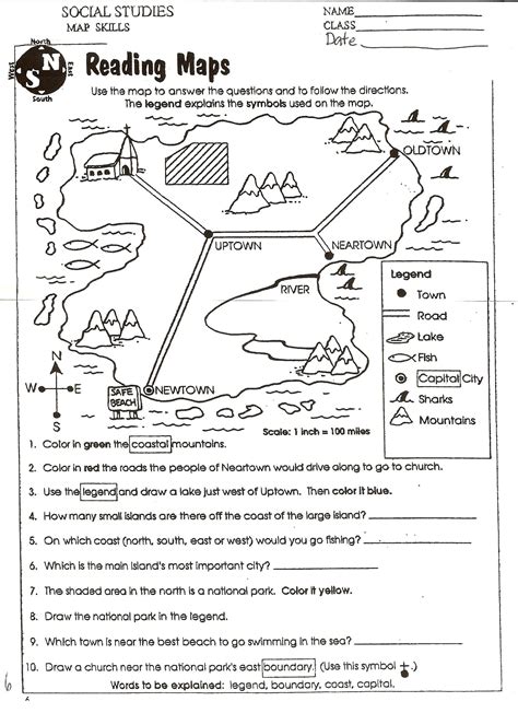 20 Map Worksheets 2nd Grade Desalas Template Read A Map Worksheet - Read A Map Worksheet