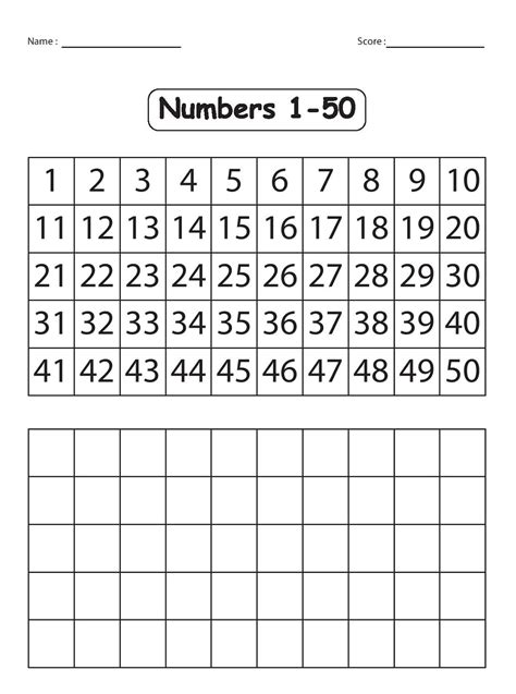 20 Numbers 1 50 Worksheets Worksheet From Home Write Numbers 1 To 50 Worksheet - Write Numbers 1 To 50 Worksheet