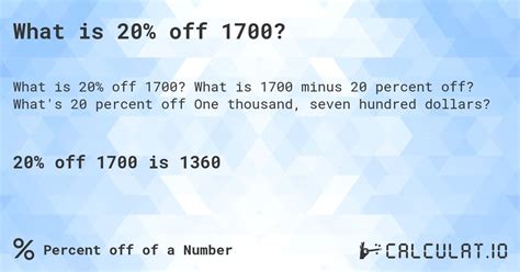 20 Of 1700