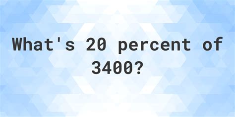 20 Of 3400