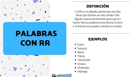 20 Palabras Con Rr