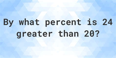 20 Percent Of 24