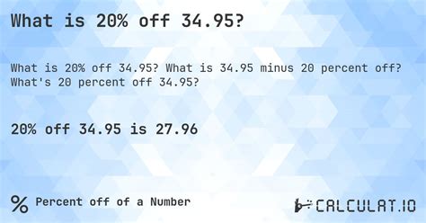 20 Percent Of 34