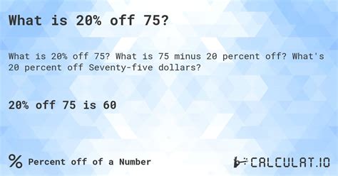 20 Percent Of 75