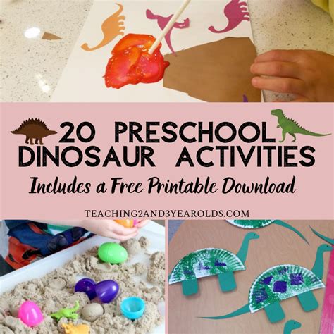 20 Preschool Dinosaur Activities That Are Fun Teaching Dinosaur Science Activities For Preschoolers - Dinosaur Science Activities For Preschoolers