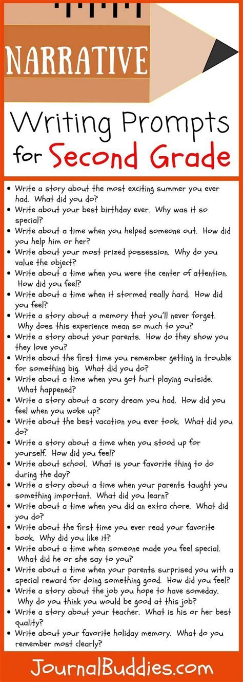 20 Prompts For Narrative Writing That Spark Creativity 2nd Grade Narrative Writing Prompts - 2nd Grade Narrative Writing Prompts