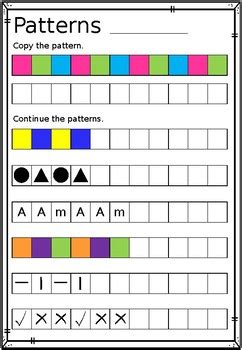 20 Repeated Patterns Worksheets Repeated Patterns Worksheet - Repeated Patterns Worksheet