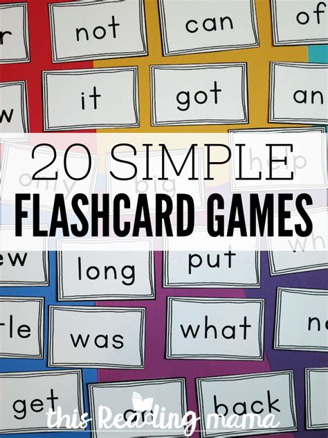 20 Simple Flashcard Games This Reading Mama Reading Flashcards For 1st Grade - Reading Flashcards For 1st Grade
