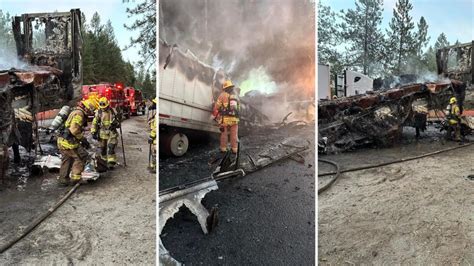 20 tons of chocolate go up in flames when semi-truck catches fire in California
