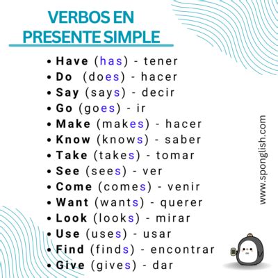 20 Verbos En Presente Simple