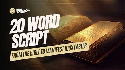 20 Word Manifestation Script