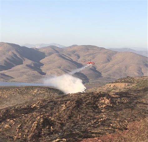 20-acre brush fire burns near Lower Otay Lake