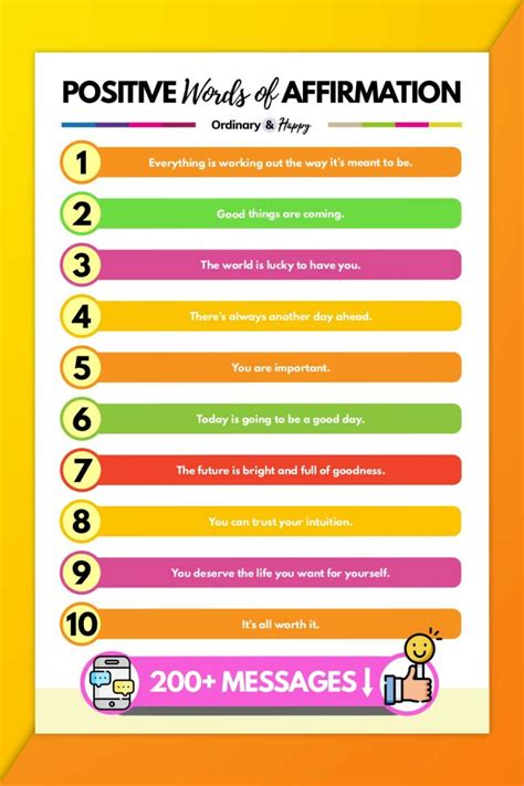 200+ Positive Words of Affirmation You Can Use Today Ordinary and Happy