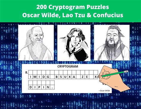 200 Cryptoquote Puzzles in Printable PDF Adult Activity Book With