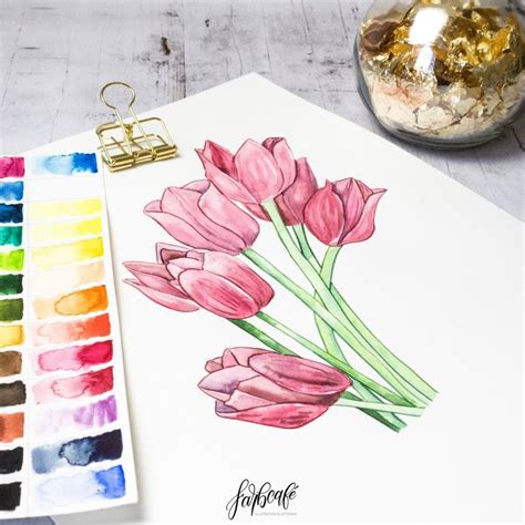 200 Tulpen malen-Ideen in 2024 tulpen, blumen malen, blumen aquarell